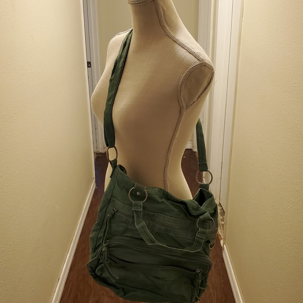 Teal Mudd Hobo Bag